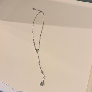 Kendra Scott Claudia Silver Lariat drop Necklace